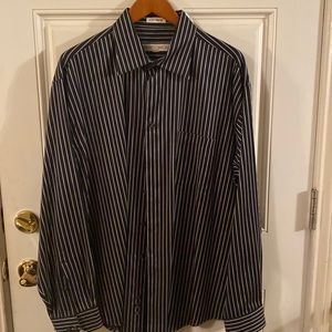 Pronto Uomo, Size XL, black with white vertical stripes